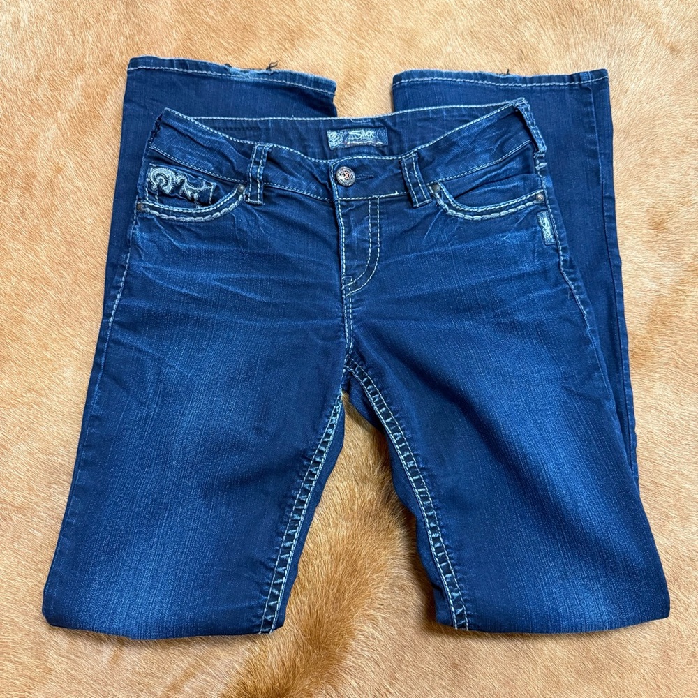 TALL GIRL Vtg Silver Flares! - Picture 3 of 7
